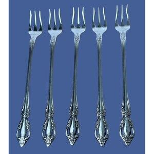 Oneida Raphael Stainless Distinction Shrimp Cocktail Appetizer Fork Flatware VTG